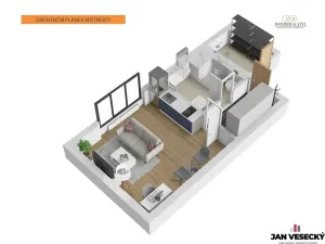 Prodej bytu 1+kk, Plzeň, Železná, 34 m2