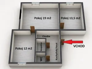 Prodej bytu 3+kk, Čáslav, Jiřího z Poděbrad, 65 m2