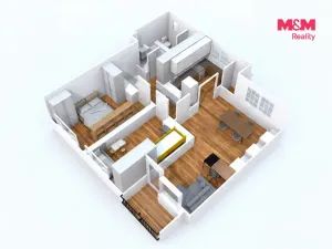 Prodej bytu 3+kk, Kladno, Kordačova, 74 m2