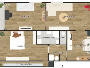 Prodej bytu 3+1, Zásmuky, Družstevní, 77 m2