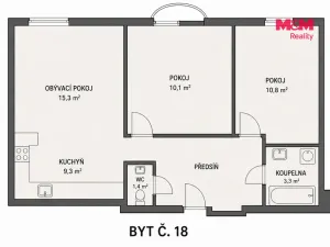 Prodej bytu 3+kk, Uherské Hradiště - Sady, Trnková, 62 m2