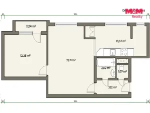Prodej bytu 2+1, Benešov, Bezručova, 52 m2