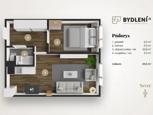 Prodej bytu 2+kk, Teplice, Trnovanská, 41 m2