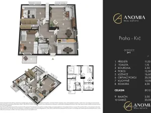Prodej bytu 3+1, Praha - Krč, Matek, 89 m2