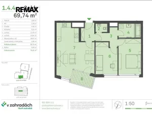 Pronájem bytu 3+kk, Praha - Libeň, Na sypkém, 70 m2