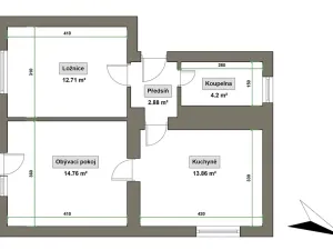 Prodej bytu 2+1, Rožnov pod Radhoštěm, Jiřího Wolkera, 50 m2