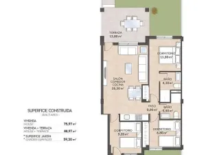 Prodej rodinného domu, San Miguel de Salinas, Alicante, Španělsko, 75 m2