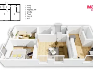 Pronájem bytu 3+1, Trutnov - Dolní Předměstí, Polská, 75 m2