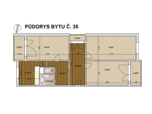 Prodej bytu 3+1, Milovice, Lesní, 104 m2