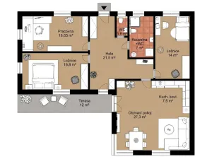 Pronájem rodinného domu, Velké Přílepy, Škroupova, 112 m2