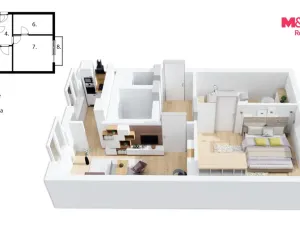 Pronájem bytu 3+1, Nové Město nad Metují, Malecí, 57 m2