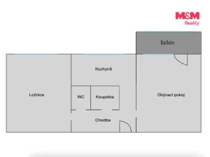 Prodej bytu 2+1, Orlová - Lutyně, Masarykova třída, 58 m2