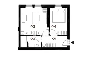 Prodej bytu 2+kk, Praha - Smíchov, Grafická, 34 m2