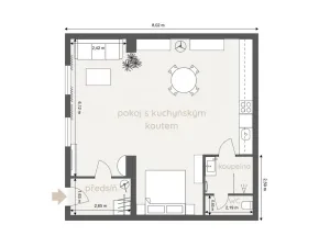 Prodej bytu 1+kk, Pardubice - Zelené Předměstí, Hronovická, 62 m2
