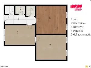 Pronájem kanceláře, Praha - Vysočany, Pod pekárnami, 61 m2
