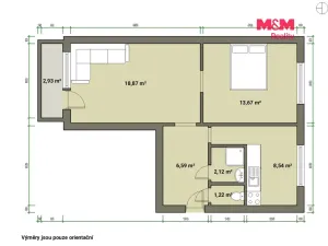Prodej bytu 2+1, Aš, Hlavní, 51 m2
