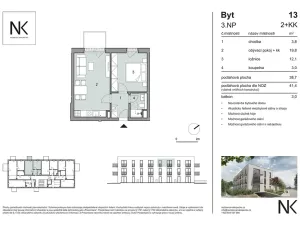 Prodej bytu 2+kk, Třeboň, Na Kopečku, 40 m2