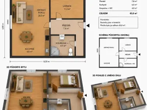 Pronájem bytu 2+kk, Bílina - Újezdské Předměstí, Tylova, 43 m2