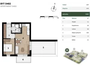 Prodej bytu 2+kk, Praha, 44 m2