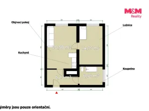 Pronájem bytu 2+kk, Tymákov, 50 m2