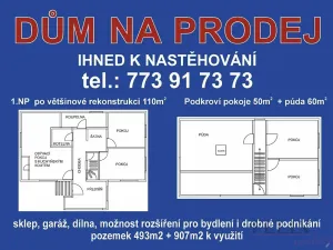 Prodej rodinného domu, Rohle, 160 m2