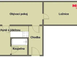 Pronájem bytu 2+1, Borovany, Nová, 65 m2