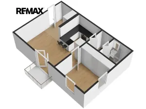 Pronájem bytu 2+kk, Zbůch, Brigádnická, 40 m2