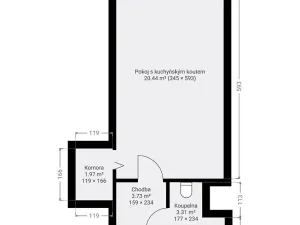 Prodej bytu 1+kk, Praha - Hodkovičky, Pod lysinami, 29 m2
