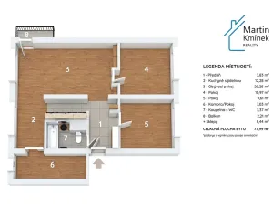 Prodej bytu 3+1, Zlín, 2. května, 67 m2
