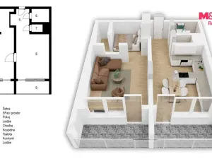 Prodej bytu 1+1, Praha - Kamýk, Imrychova, 48 m2