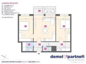 Prodej bytu 3+kk, Brno, Trnitá, 73 m2