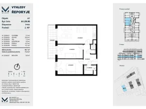 Pronájem bytu 3+kk, Praha - Řeporyje, Haenkeho, 65 m2