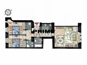 Pronájem bytu 3+1, Praha - Nové Město, Odborů, 80 m2