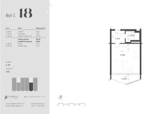 Prodej bytu 1+kk, Zbýšov, čtvrť Padělky, 40 m2