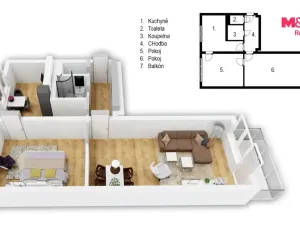 Prodej bytu 2+1, Dobruška, Mírová, 58 m2