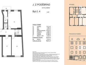 Pronájem bytu 2+1, Děčín - Děčín VI-Letná, 74 m2