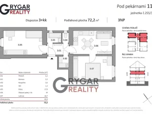 Prodej bytu 3+kk, Praha - Vysočany, Pod pekárnami, 72 m2