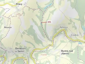 Dražba lesa, Benešov u Semil, 1964 m2