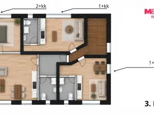 Prodej činžovního domu, Otrokovice - Kvítkovice, tř. Osvobození, 422 m2