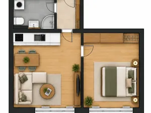 Pronájem bytu 2+kk, Praha - Kamýk, Rabyňská, 41 m2