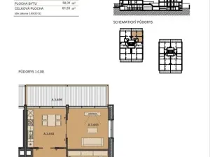 Pronájem bytu 2+1, Brno, Horní, 54 m2