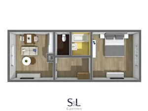 Pronájem bytu 2+kk, Cvikov, Sídliště, 42 m2