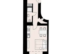 Pronájem bytu 1+kk, Praha, Myslíkova, 36 m2