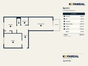 Prodej bytu 2+1, Příbram - Příbram VII, K. H. Máchy, 62 m2