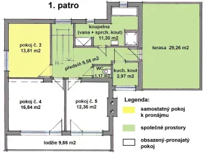 Pronájem pokoje, Praha - Stodůlky, Pod viaduktem, 14 m2