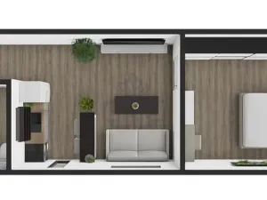 Pronájem bytu 2+kk, Brno - Štýřice, Sovinec, 42 m2