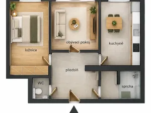 Pronájem bytu 2+1, Brno, Gorkého, 59 m2