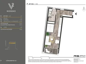 Prodej bytu 1+kk, Praha - Košíře, Hlaváčkova, 38 m2