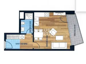 Pronájem bytu 1+kk, Praha - Smíchov, Šiklové, 38 m2