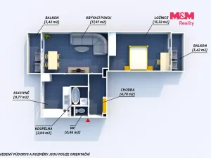 Prodej bytu 2+1, Beroun - Beroun-Město, U Nádraží, 49 m2